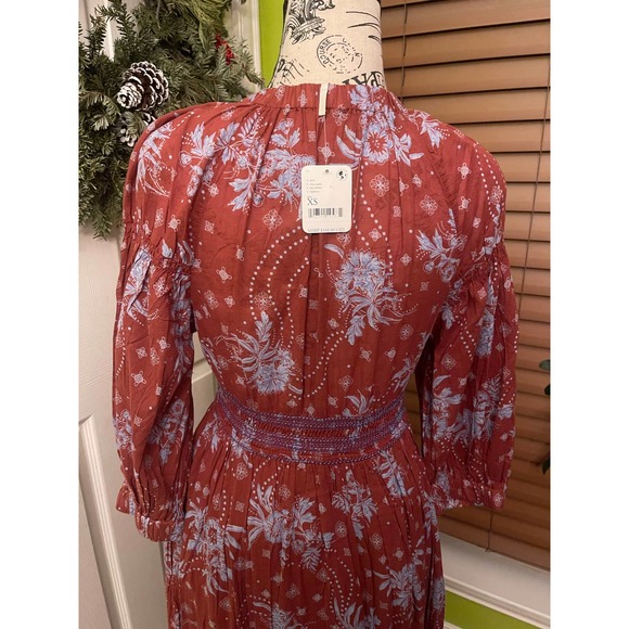 Free People's Golden Hour Maxi Dress, xs, wine combo - Picture 5 of 5